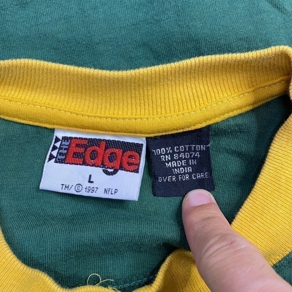 Vintage The Edge NFL Green Bay Packers Polo Shirt 1997 Size Large - Picture 4 of 7